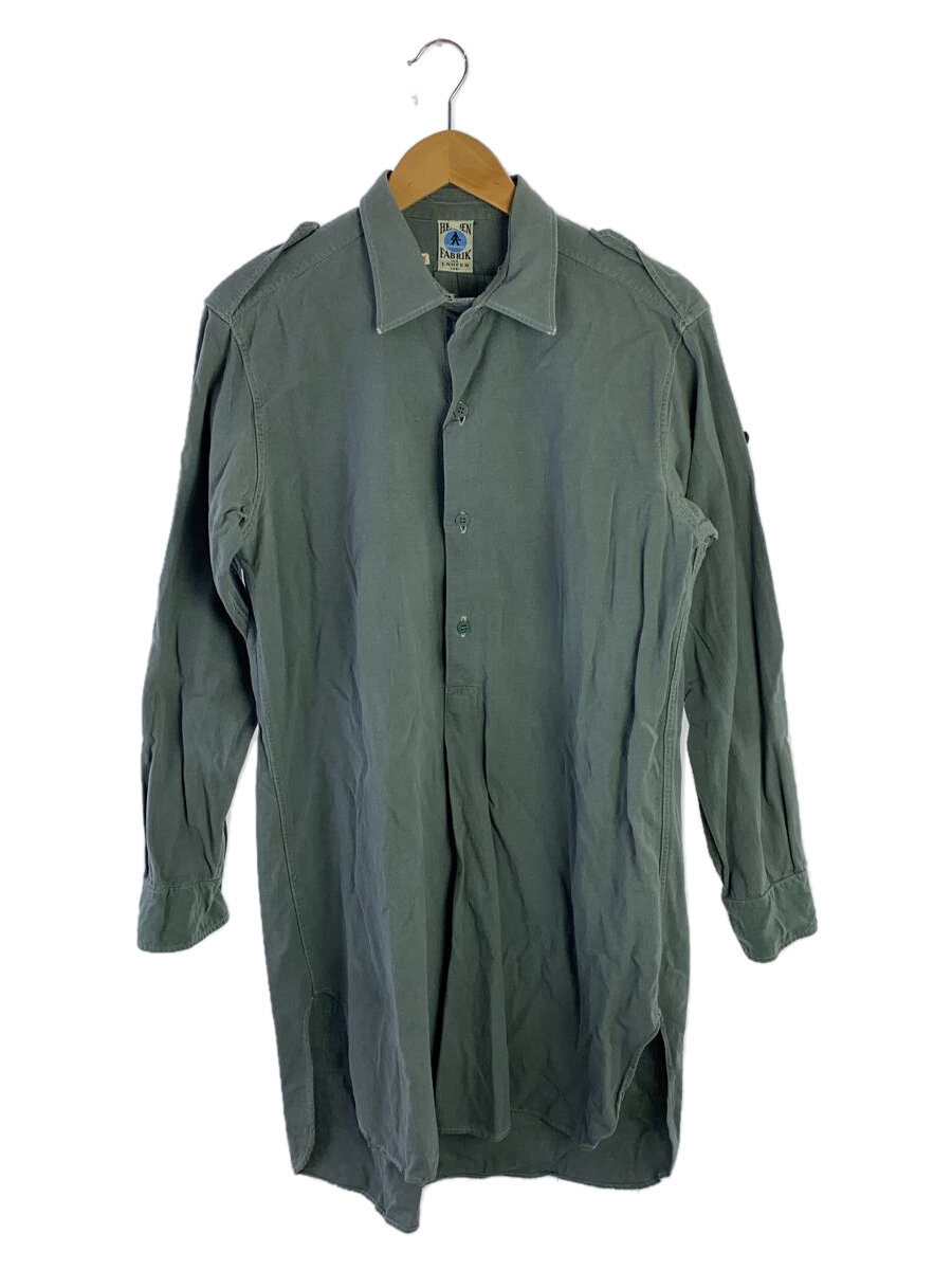【中古】HEMDEN FABRIK/ユーロ/グランパシャツ/長袖シャツ/58/コットン/BLU【メンズウェア】