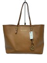 【中古】MICHAEL KORS◆トートバッグ/--/BRW/無地【バッグ】