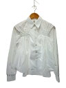 【中古】noir kei ninomiya◆AD2024/長袖シャツ/XS/コットン/WHT/無地/3N-B001【レディースウェア】