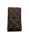 【中古】LOUIS VUITTON◆エテュイ・シガレット_ダミエ・エベヌ_BRW/--/BRW/メンズ【服飾雑貨他】