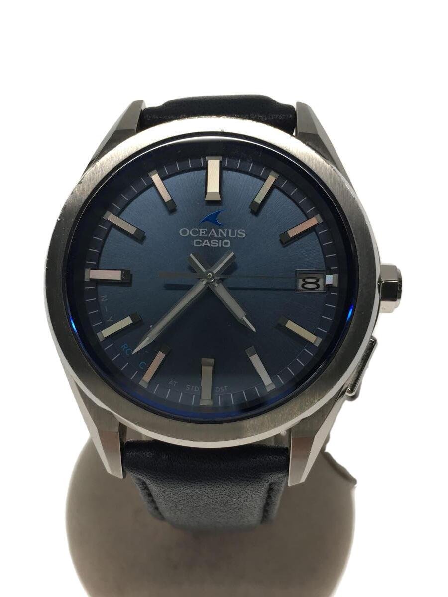 【中古】CASIO◆ソーラー腕時計・OCEA