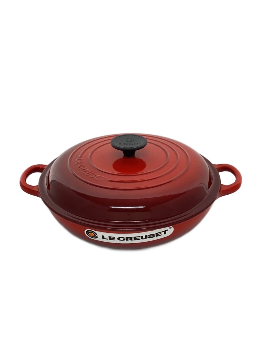 【中古】LE CREUSET◆ビュッフェキャセロール/鍋/容量:2L/サイズ:26cm/チェリーレッ ...