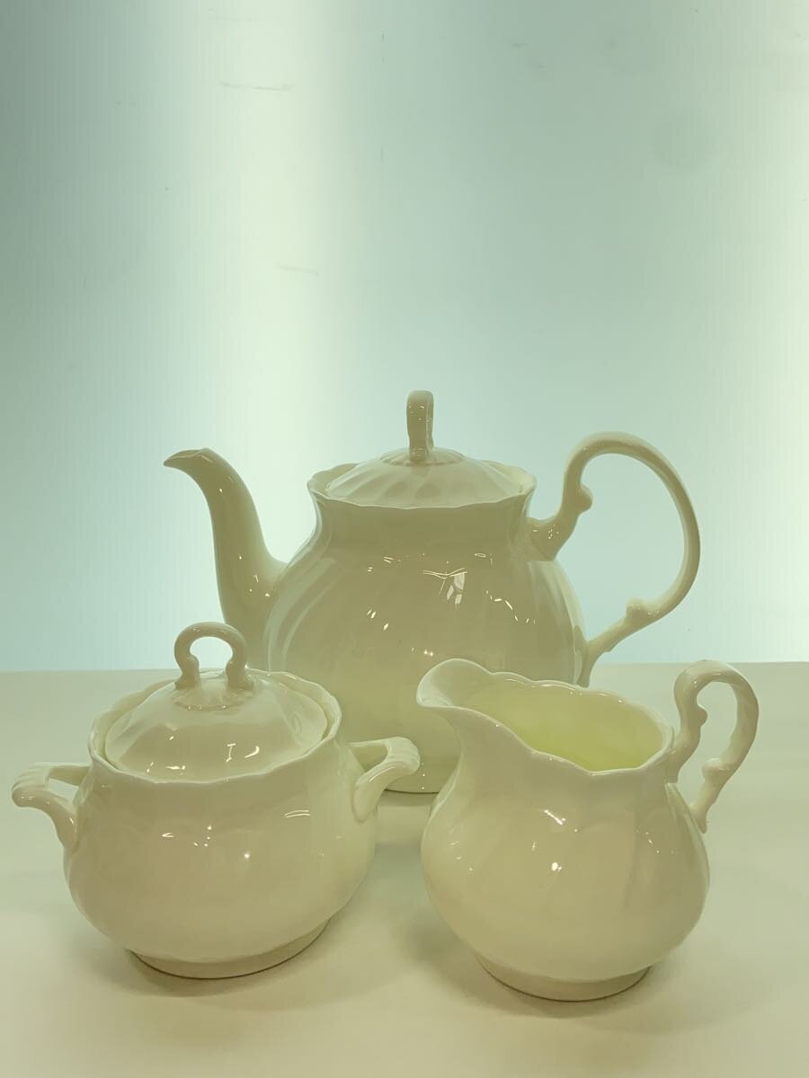 【中古】Noritake◆Nittoroyal/3点セット/WHT/オールドノリタケ/ティーポットセット【キッチン用品】