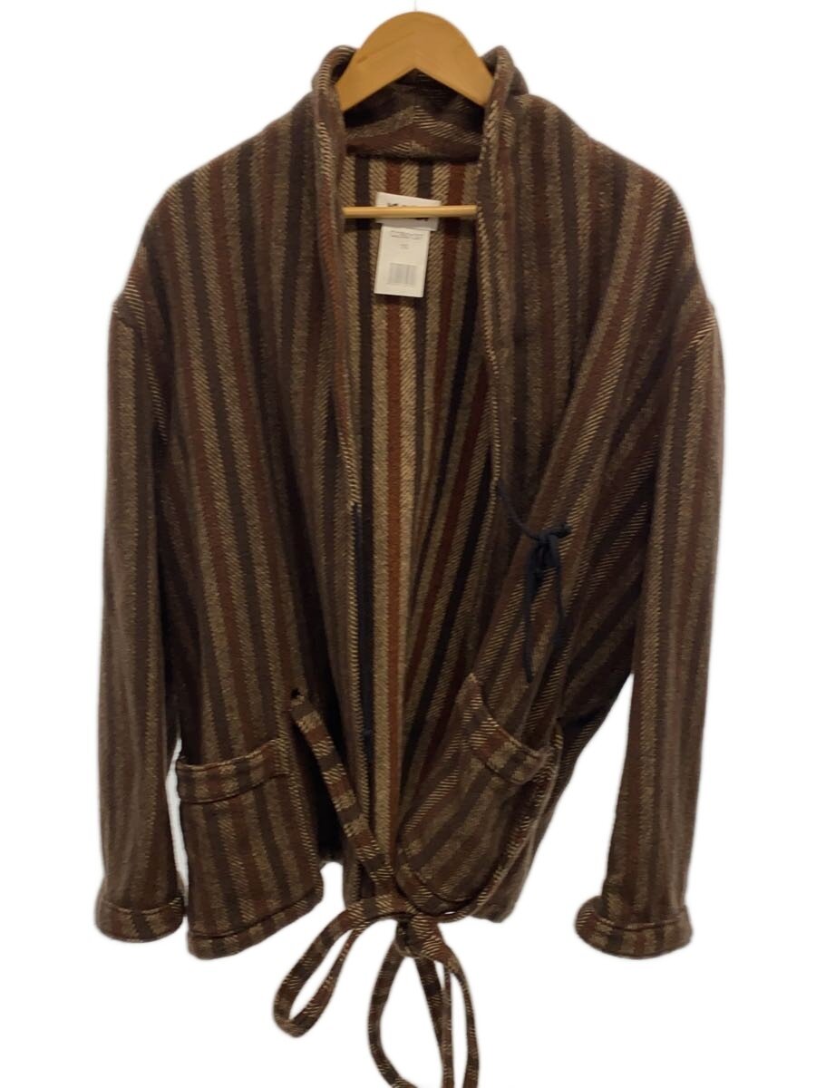 MAGLIANO◆23AW/Back Logo Pajama Jacket/M/ウール/BRW/ストライプ/Q280137
