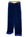【中古】TOGA PULLA◆Crush velvet pants/ボトム/36/ネイビー/TP92-FF238【レディースウェア】