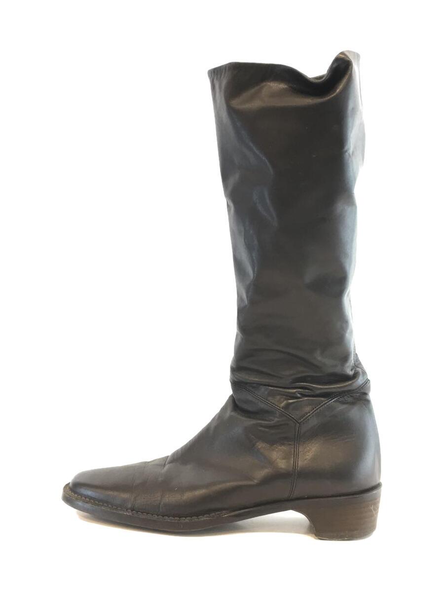 【中古】SAYA◆ロングブーツ/24cm/BLK/レザー【シューズ】