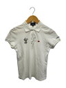 【中古】PEARLY GATES◆ポロシャツ/半袖シャツ/0/コットン/WHT/055-7160302【レディースウェア】