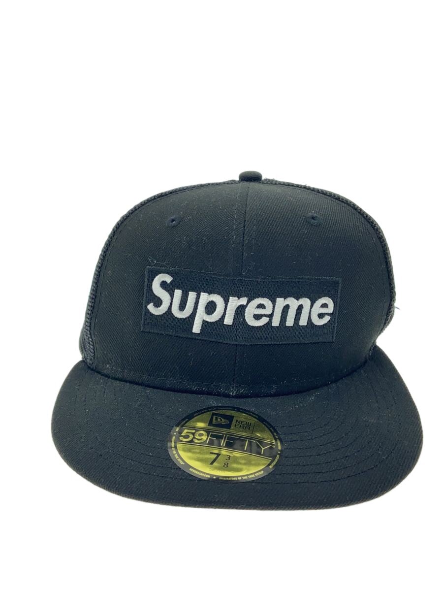 NEW ERA◆BOX LOGO MESH BACK NEW ERA CAP/キャップ/7 3/8/ポリエステル/BLK/メンズ