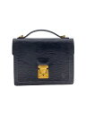 【中古】LOUIS VUITTON◆モンソー_エピ_BLK/レザー/ブラック【バッグ】