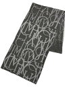 【中古】JIMMY CHOO◆マフラー/アクリル/GRY/メンズ【服飾雑貨他】