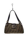 【中古】FENDI◆トートバッグ/キャンバス/BRW/総柄/2370 26583【バッグ】