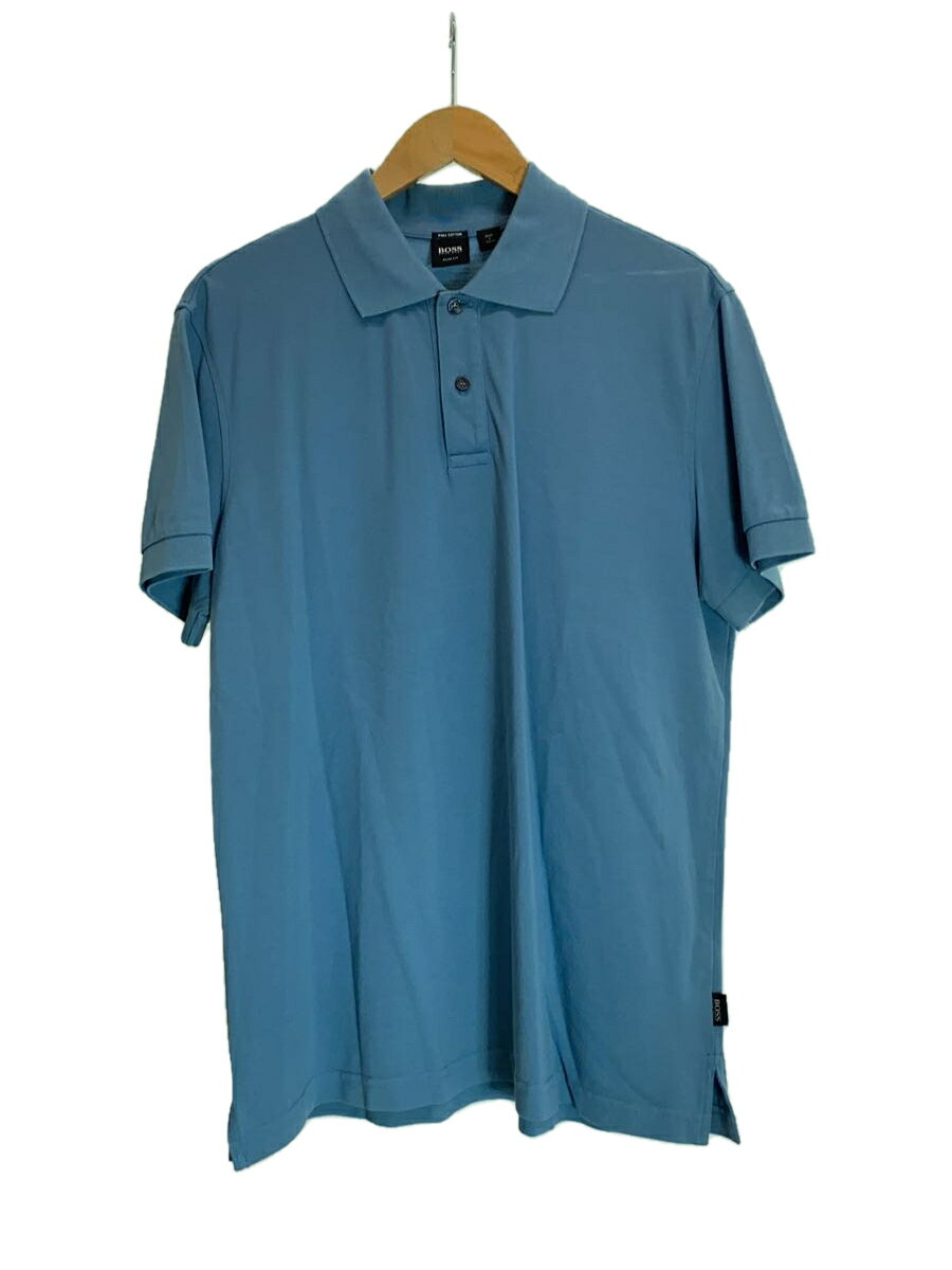 【中古】HUGO BOSS◆ポロシャツ/L/--/BLU