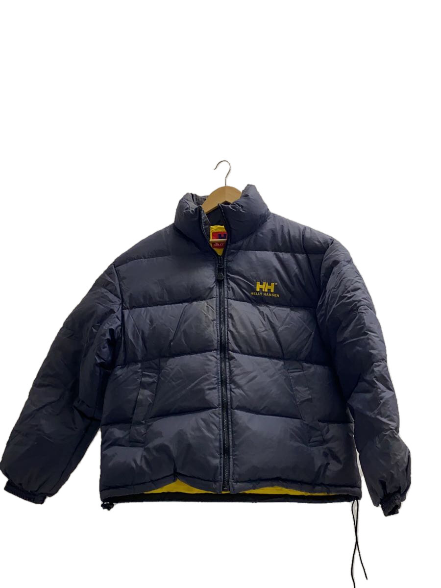 【中古】HELLY HANSEN◆ダウンジャケット/L/ナイロン/ネイビー/90s/汚れ有【メンズウェア】