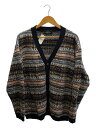 【中古】UNUSED◆22AW/Fair isle cardigan/3/ウール/マルチカラー/総柄/US2256【メンズウェア】