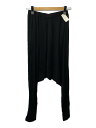 【中古】YOHJI YAMAMOTO◆ボトム/2/コットン/BLK/無地/FG-T05-270【レディースウェア】