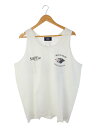 【中古】A Elegantes SAPEur◆WOLF BASE CARGO/タンクトップ/XL/コットン/WHT【メンズウェア】
