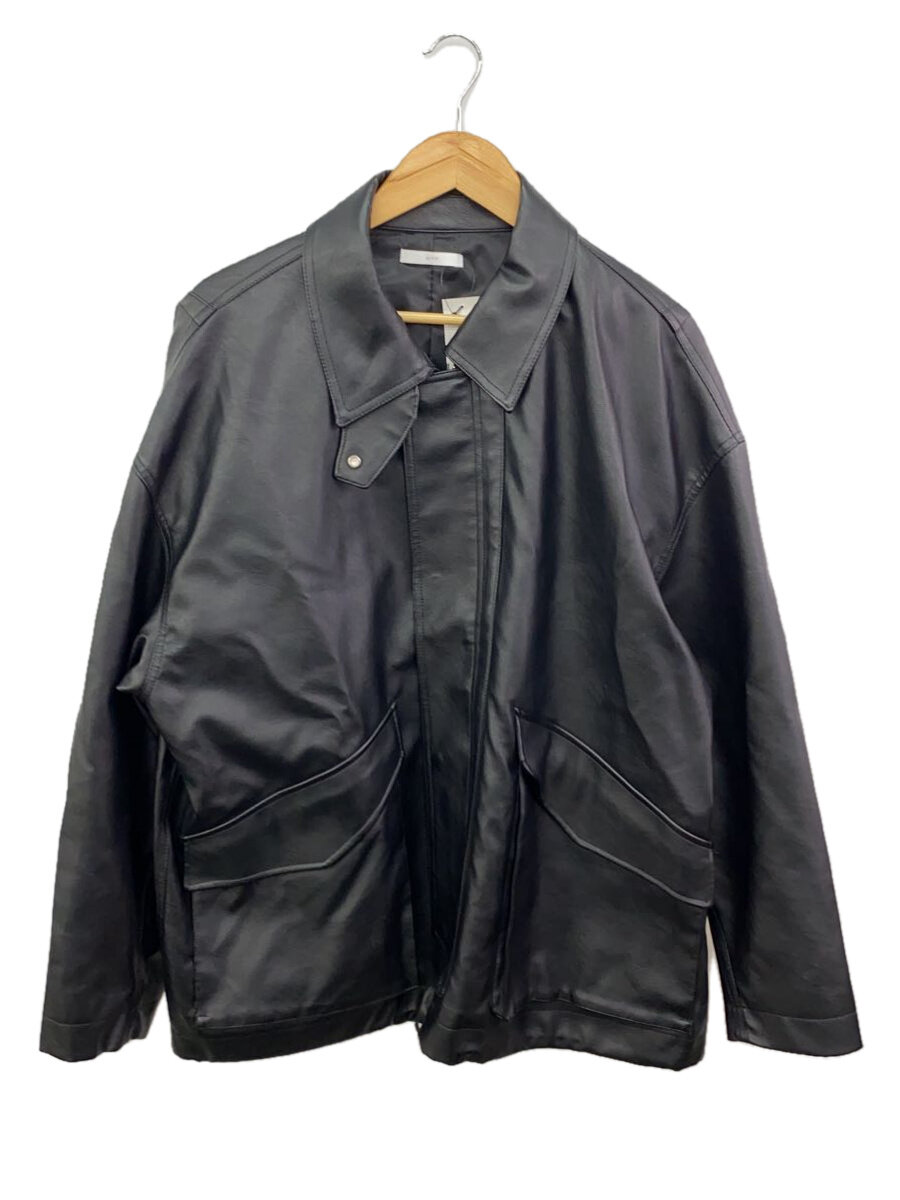 【中古】WYM◆レザージャケット・ブルゾン/M/フェイクファー/BLK/WYJK715【メンズウェア】