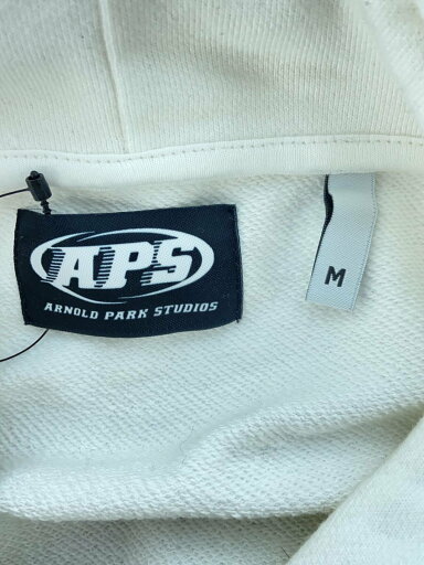 【中古】ARNOLD PARK STUDIOS(APS)◆パーカー/M/コットン/WHT/ヨゴレ有【メンズウェア】