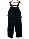 【中古】DICKIES◆オーバーオール/3/ポリエステル/BLK/無地/22SB-4666【メンズウェア】