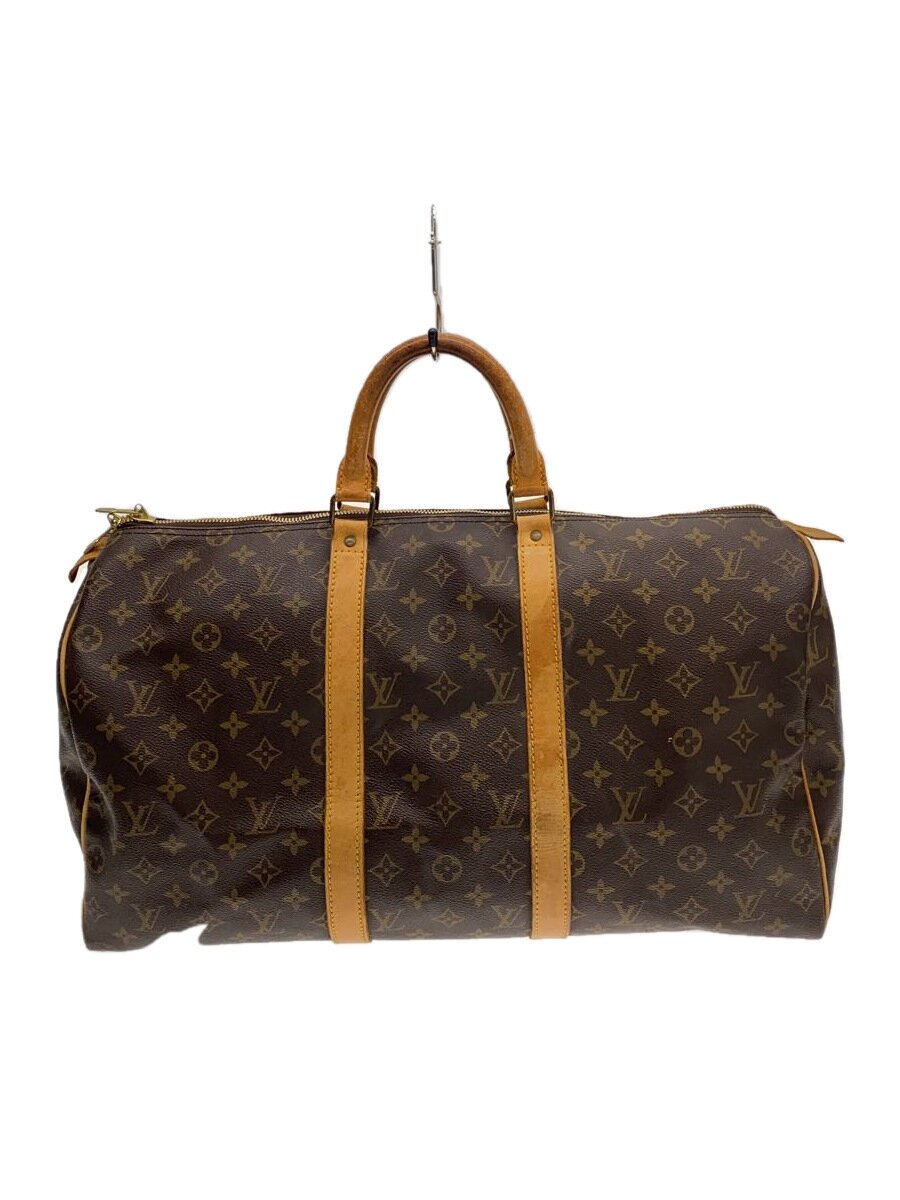 【中古】LOUIS VUITTON◆キーポル50_モノグラム・キャンバス_BRW/PVC/BRW【バッグ】