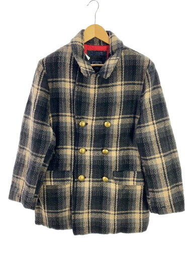 【中古】NORTH MARINE DRIVE/コート/M/ウール/ブラック/チェック【メンズウェア】 【中古】NORTH MARINE DRIVE/コート/M/ウール/ブラック/チェック【メンズウェア】