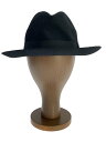 【中古】Borsalino◆ハット/7 1/4/ウール/BLK/無地/メンズ【服飾雑貨他】