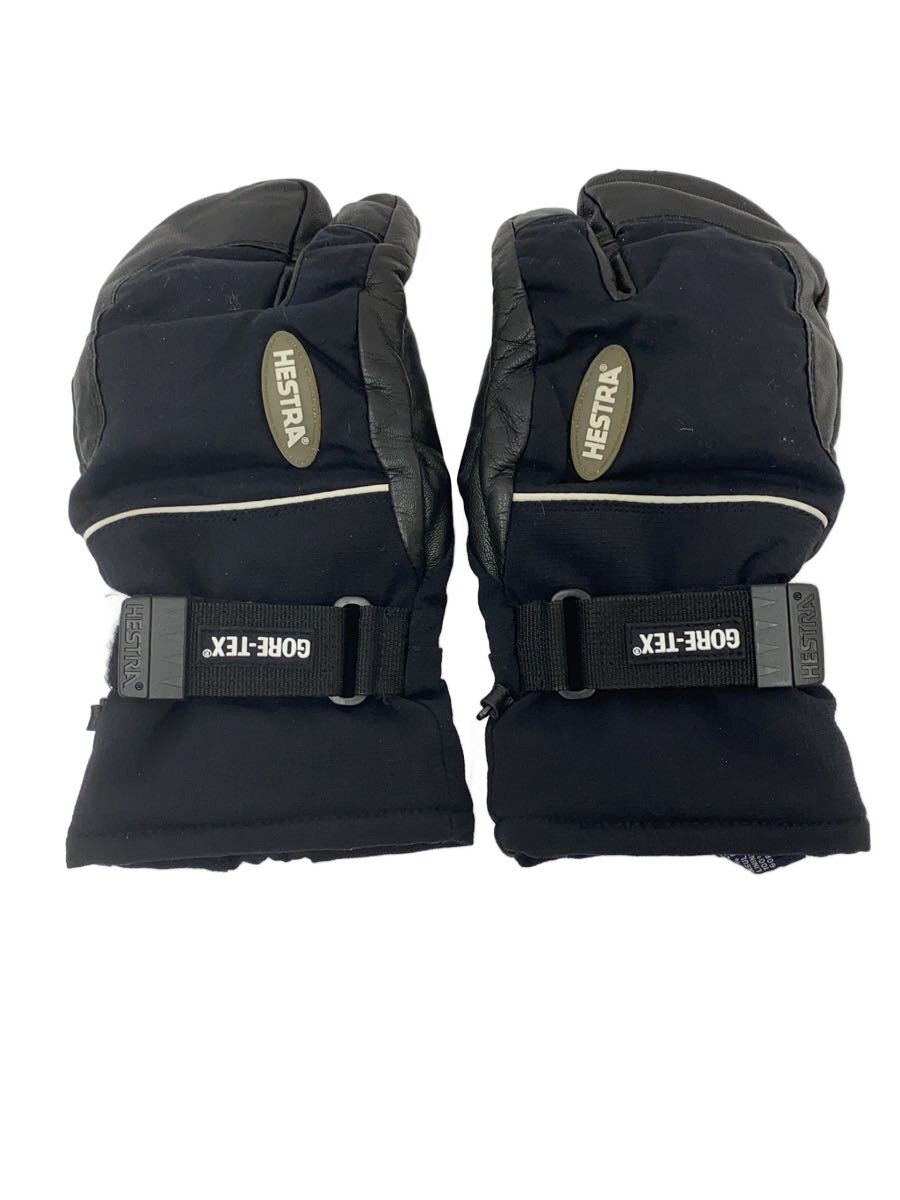 【中古】HESTRA◆レザーグローブ/ウインタースポーツ/GORETEX/BLK【スポーツ】