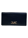 【中古】MICHAEL KORS◆MK/長財布/レザー/BLK//ブラック/無地/レディース【服飾雑貨他】(4)
