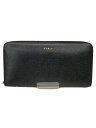 【中古】FURLA◆長財布/--/BLK/無地/レディース/PCX7UNO B30000/バビロン/ラウンドファスナー【服飾雑貨他】