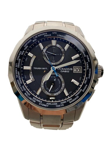 【中古】CASIO◆ソーラー腕時計・OCEANUS/アナログ/SLV【服飾雑貨他】 【中古】CASIO◆ソーラー腕時計・OCEANUS/アナログ/SLV【服飾雑貨他】