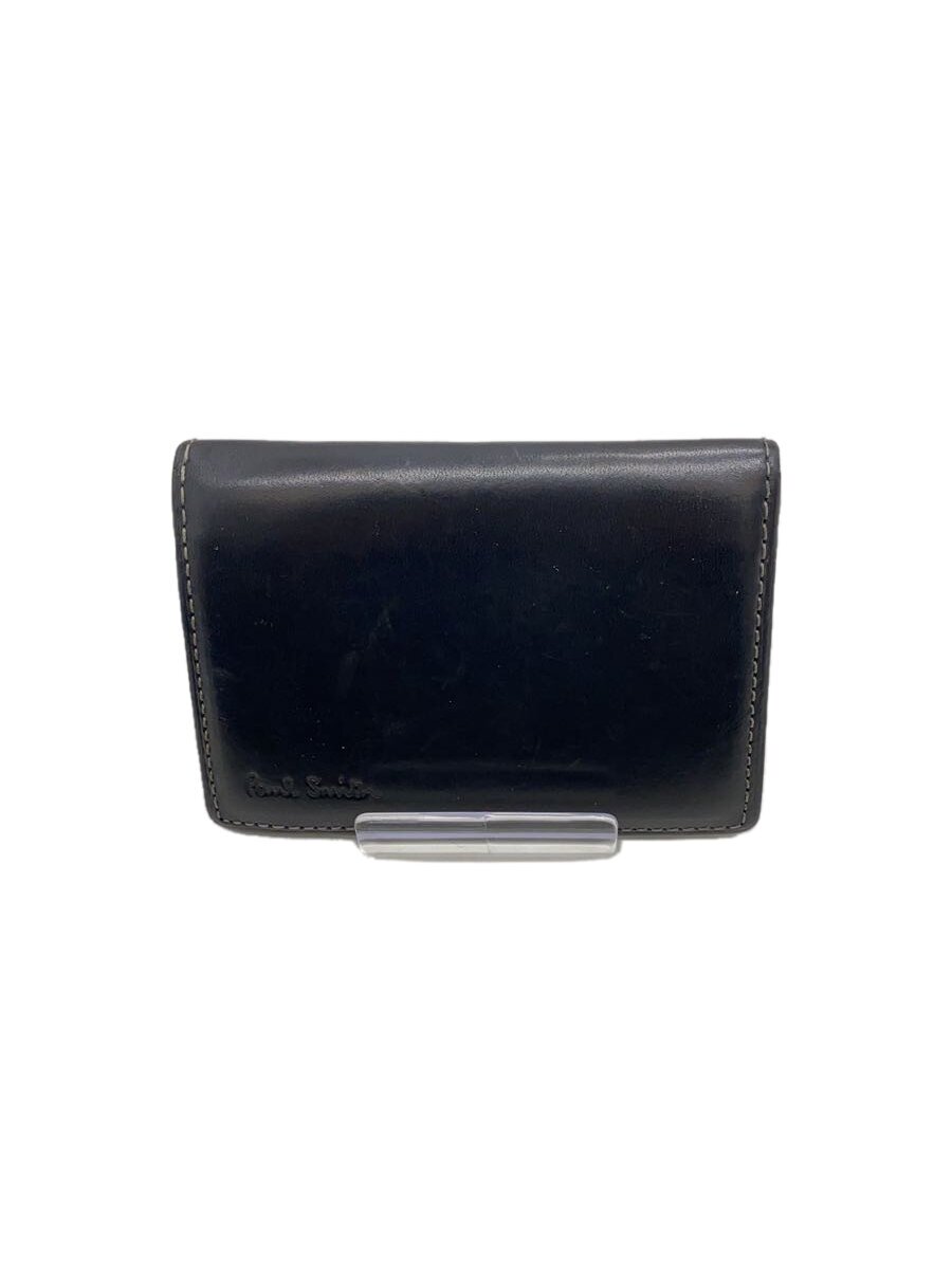 【中古】Paul Smith◆カードケース/レザー/BLK/無地/メンズ【服飾雑貨他】