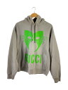 【中古】GUCCI◆パーカー/M/コットン/GRY/無地【メンズウェア】