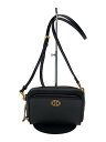 【中古】Christian Dior◆カロ/2WAYショルダーバッグ/レザー/グレー【バッグ】