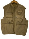 【中古】DAIWA◆TECH BUSH VEST/リバーシブルベスト/M/ナイロン/BEG/無地/BJ-51023/小シミ有【メンズウェア】