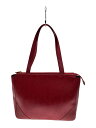 【中古】YVES SAINT LAURENT◆トートバッグ/レザー/RED/総柄【バッグ】
