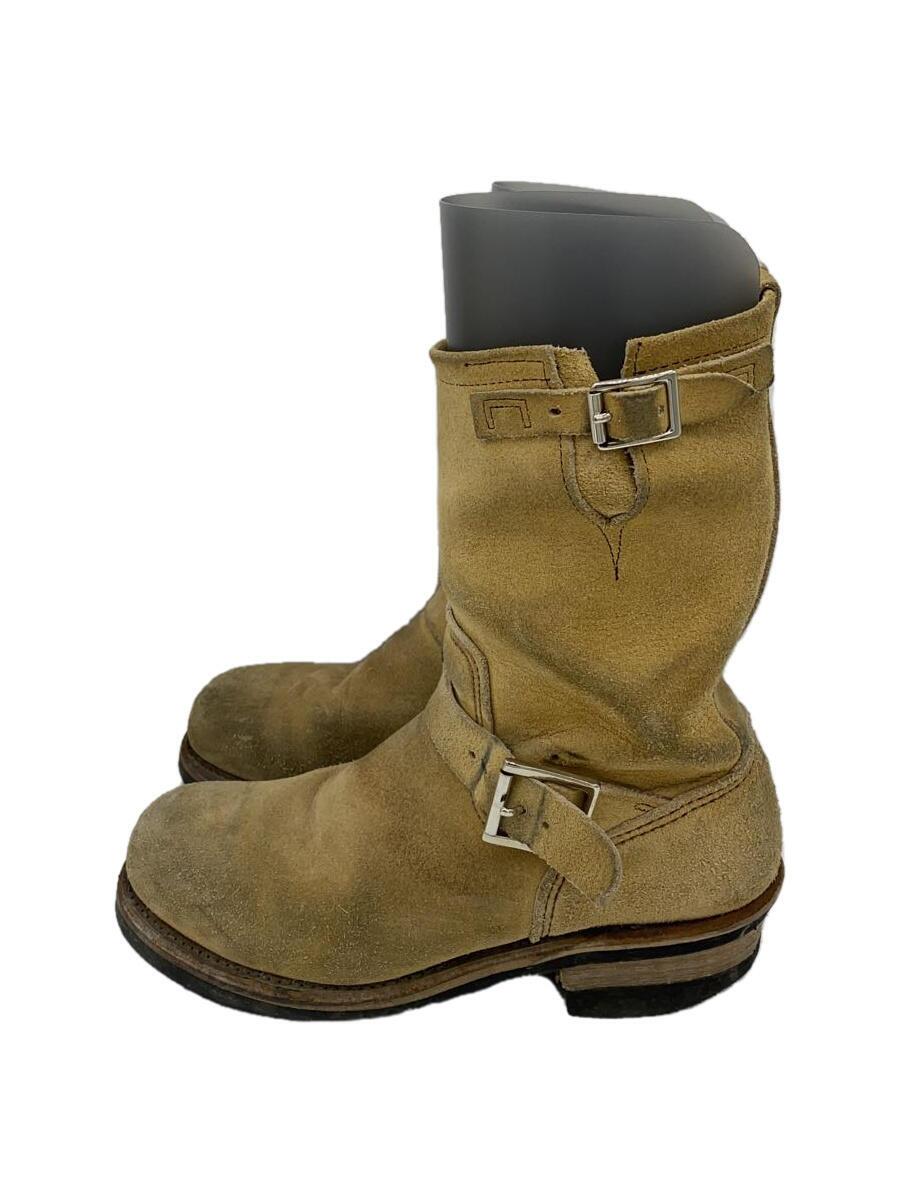 【中古】RED WING◆エンジニアブーツ・エンジニア/US7/IVO/スウェード/使用感あり//【シューズ】