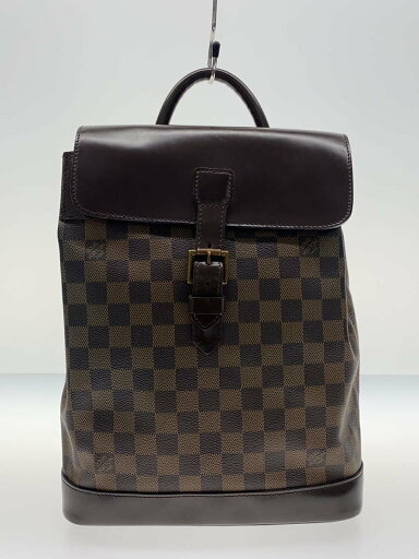 【中古】LOUIS VUITTON◆ソーホー_ダミエ・エベヌ_BRW/PVC/BRW【バッグ】 【中古】LOUIS VUITTON◆ソーホー_ダミエ・エベヌ_BRW/PVC/BRW【バッグ】
