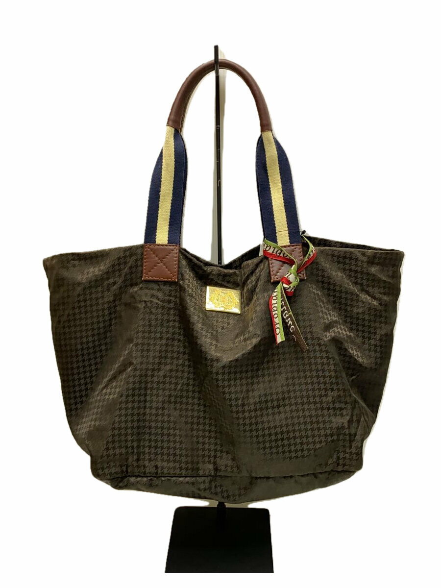 【中古】Orobianco◆トートバッグ/ナイロン/KHK/総柄【バッグ】