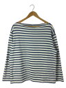 【中古】OUTIL◆長袖Tシャツ/1/コットン/WHT/ボーダー【メンズウェア】(4)