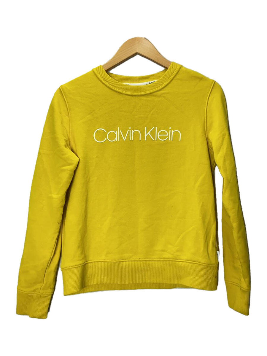 Calvin Klein◆CORE LOGO SWEATSHIRT/スウェット/S/コットン/YLW/K20K202157//