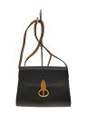 【中古】Christian Dior◆ショルダーバッグ/レザー/BLK/無地【バッグ】
