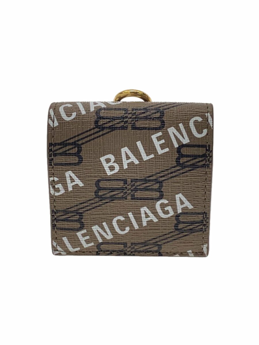 【中古】BALENCIAGA◆小物/レザー/BRW/総柄/メンズ/702589【服飾雑貨他】