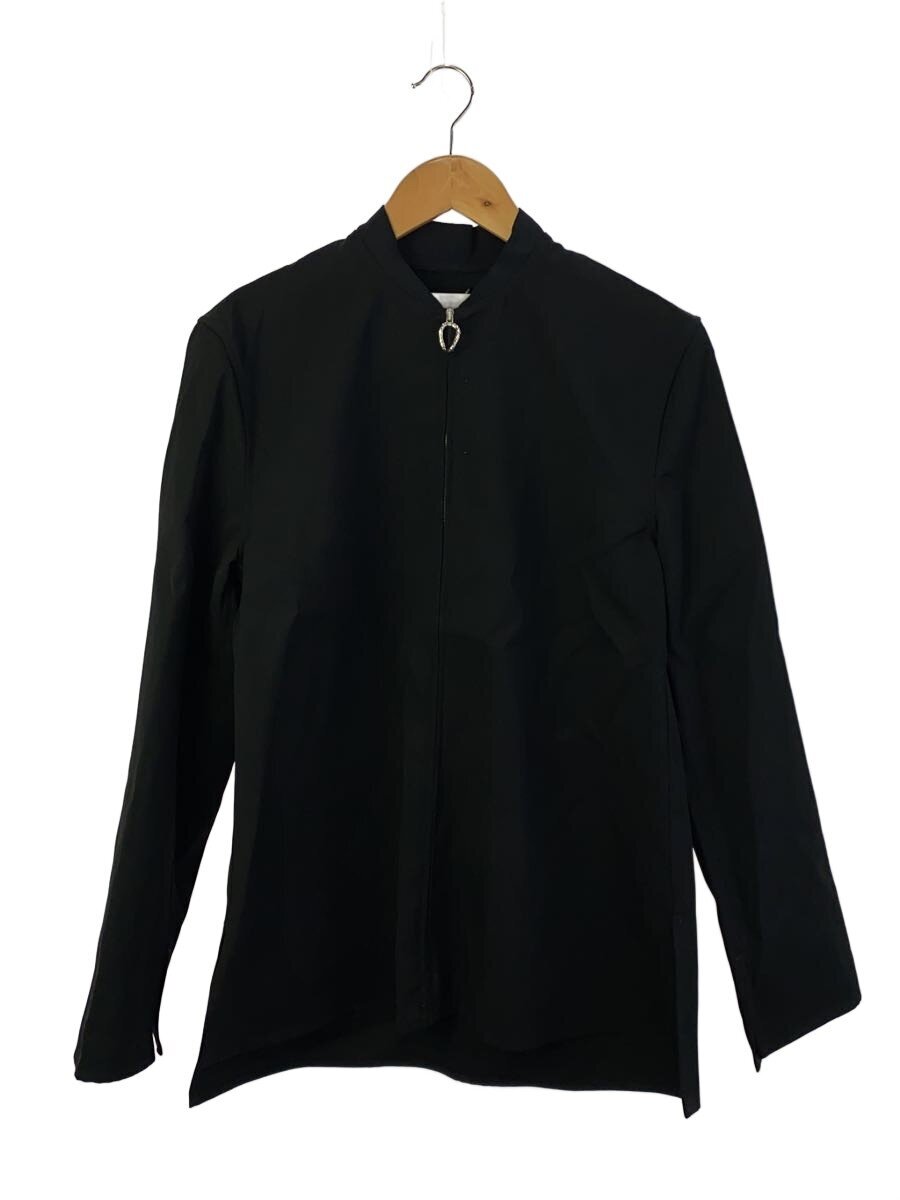 JIL SANDER◆Viscose Blend Zip-Up ジャケット/32/ウール/ブラック/無地/J02DL0229