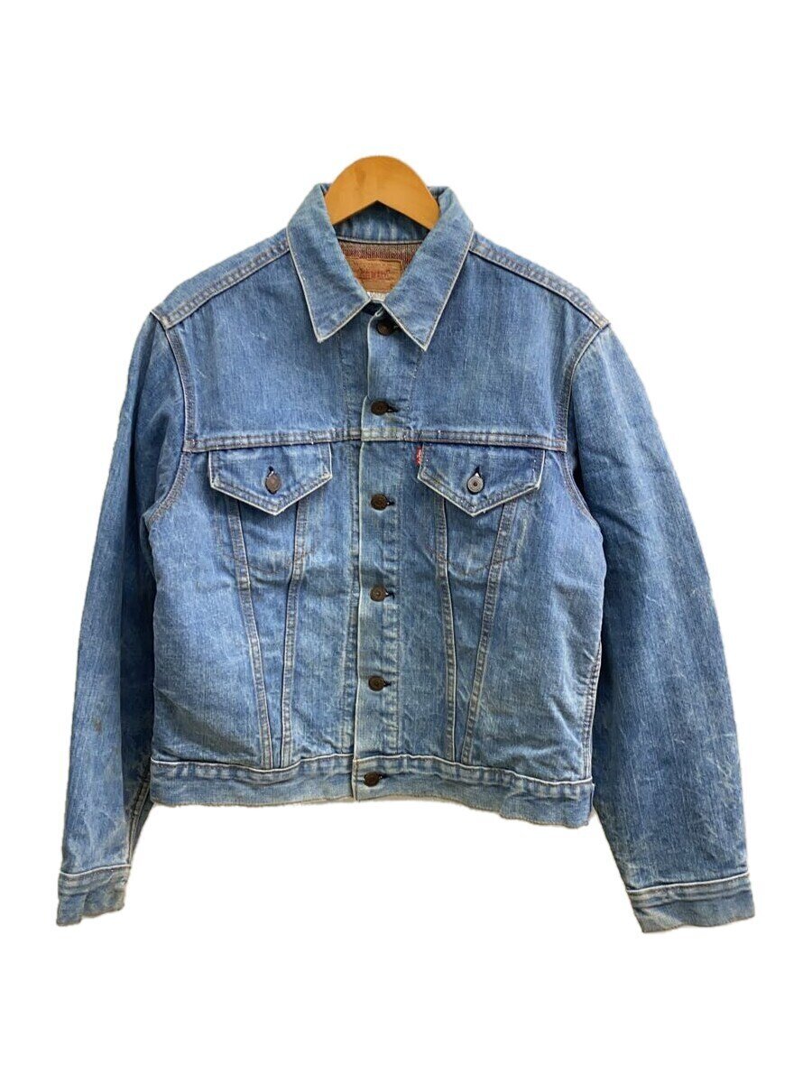 【中古】Levi’s◆60-70s/ケアタグ/ビックE/ボタン裏52/裏地付/シミ有/Gジャン/デニム/IDG【メンズウェア】