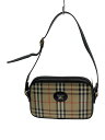 【中古】BURBERRYS◆ショルダーバッグ/キャンバス/BEG/タータンCK//【バッグ】