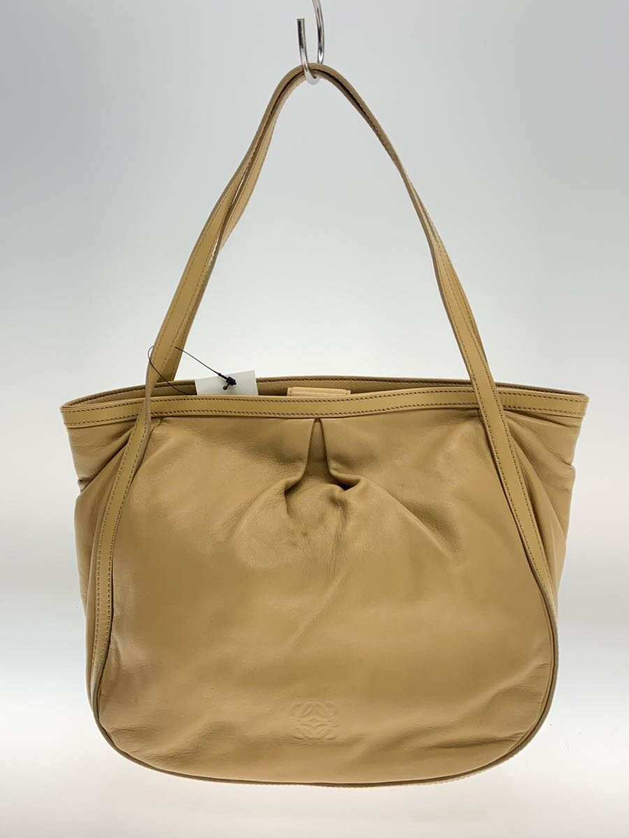 【中古】LOEWE◆アナグラム/ハンドバッグ/レザー/BEG/150210【バッグ】