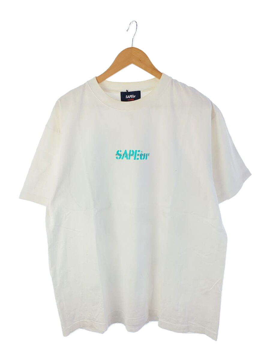 【中古】A Elegantes SAPEur◆浜田雅功 × SAPEur/Tシャツ/XL/コットン/ホワイト【メンズウェア】