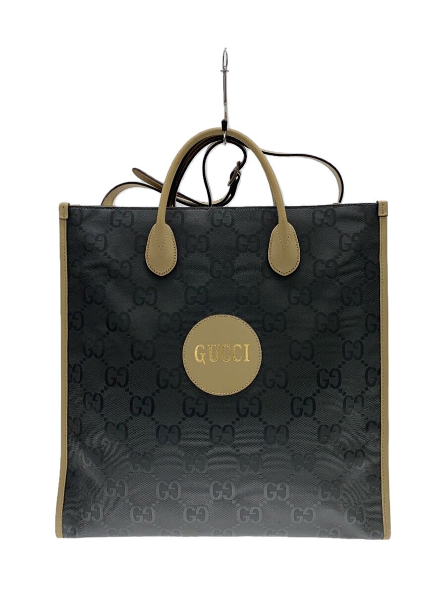 GUCCI - 【中古】GUCCI◆オフザグリット/トートバッグ/--/GRY/総柄/630355/GG【バッグ】