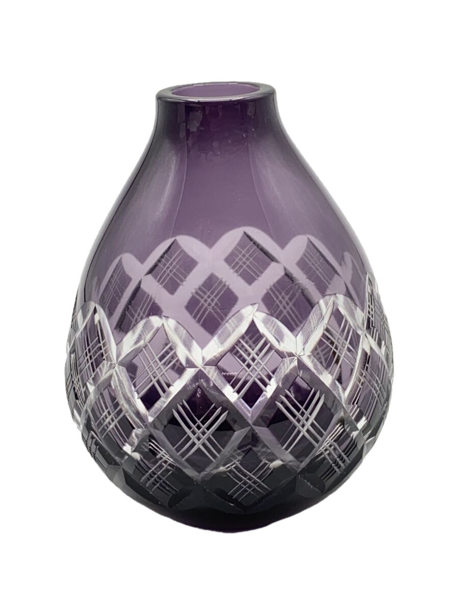 【中古】江戸切子◆壷・花瓶/PUP【インテリア小物・日用雑貨】