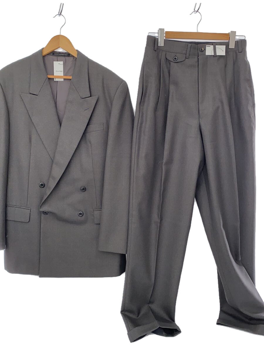 【中古】Yohji Yamamoto COSTUME D’HOMME◆ホツレ・汚れ有/90s/セットアップ/--/ウール/GRY/ダブル【メンズウェア】